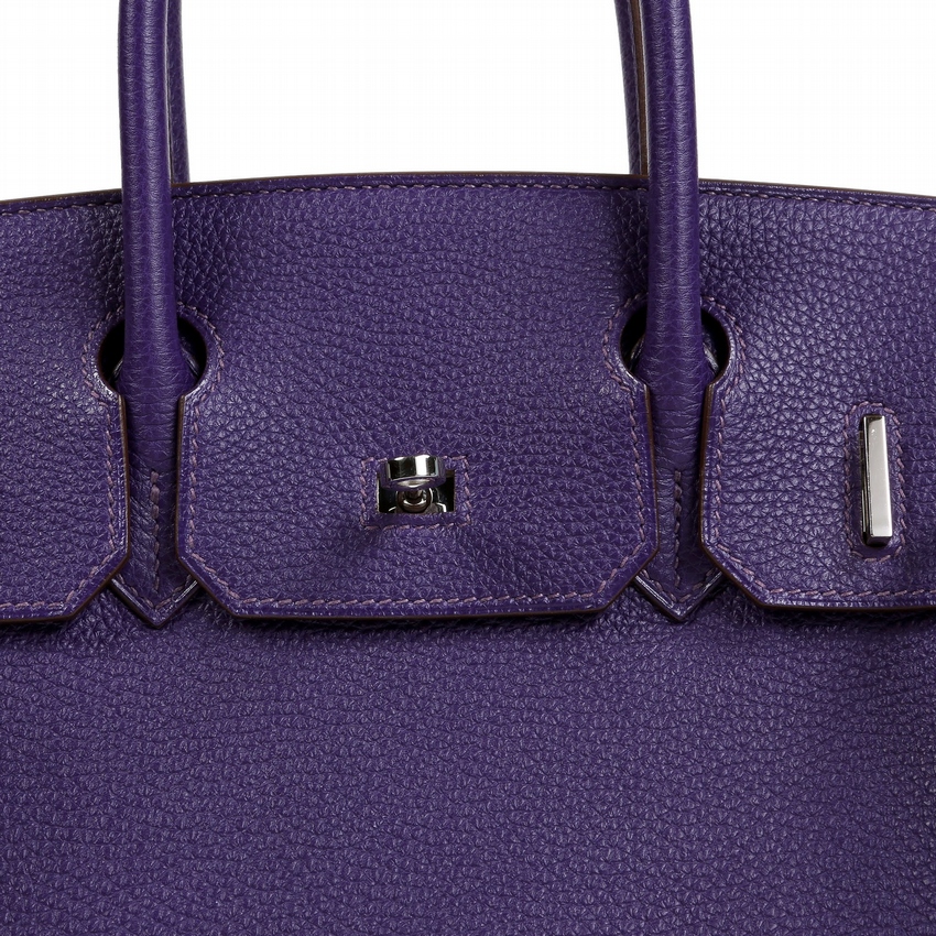 Authentic Hermès 30 Cm Violet Togo Leather Birkin – CollectorsNet