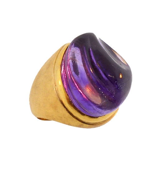 Burle Marx Modernist 18k Gold And Amethyst Ring Collectorsnet